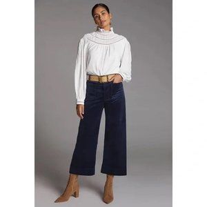 Anthropologie Maeve Colette Corduroy Wide-Leg Cropped Pants